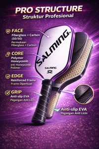 ไม้พายพิคเคิลบอล Salming S2 ด้ามจับกันลื่นและรูปทรงมาตรฐาน เหมาะสำหรับผู้ใหญ่ที่เล่นได้ทุกฤดูกาลอย่างแม่นยำ - Product Image 6