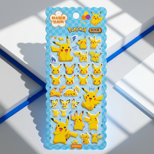 <b>For</b> Marshmallow PVC <b>Stickers</b> Pikaed Korean Soft Squishy 3D Puffy UV Printed Diary <b>Laptop</b> Phone Deco Bulk Distributor - Product Image 2