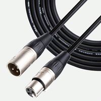 Cable XLR para Micrófono MC041NK Profesional de Bajo Ruido de 10 Metros para Estudios Personalizados e Instalaciones de Sonido en Vivo