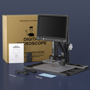 <span class=keywords><strong>Microscope</strong></span> numérique Factory 318-C 1600x avec 8 LED, résolution HD 12MP, écran 10,1 pouces, compatible PC, pour travaux de maintenance - Product Image 5