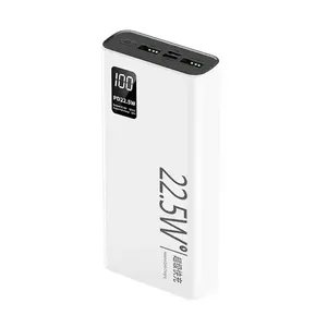 Power Bank 22.5W portabel pengisian daya cepat, Bank daya 150000 mah digunakan untuk iphone Powerbank pengisi daya Tipe C dengan tampilan Led port USB ganda