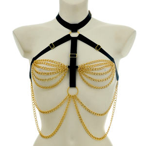 Vente en gros Sexy Girl Black Bdsm Toys <span class=keywords><strong>Lingerie</strong></span> pour femme Body Sparkle Body Chain <span class=keywords><strong>Lingerie</strong></span> Sexy - Product Image 1