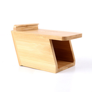 Wooden <b>Pen</b> Holder Bamboo Square Modern Simple Office Desktop Storage <b>Box</b> Natural Wood Color - Product Image 3