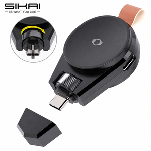 SIKAI สำหรับซัมซุงกาแล็กซี่วอทช์ 8/<span class=keywords><strong>7</strong></span>/6/5/4 เครื่องชาร์จ USB-C <span class=keywords><strong>แบ</strong></span>บพกพาพาวเวอร์แบงค์/โทรศัพท์/แล็ปท็อป 90 °   แม่เหล็กหมุนได้สำหรับการเดินทาง - Product Image 1