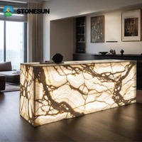 Dalles de quartzite naturel StoneSun, comptoirs de cuisine modernes à LED, dessus de meuble de salle de bain, pierre de Patagonie pour la rénovation de la maison, villa