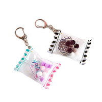 Cartoon PVC aufblasbarer Schwimm ring Mini aufblasbare Süßigkeiten Schlüssel bund Anhänger Schlüssel bund