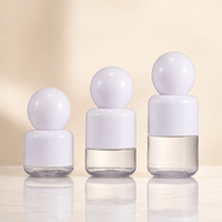 Emballage cosmétique personnalisé en PET, flacon de 50 ml, 100 ml, 120 ml, bouchon rond ovale, flacon pompe pour lotion et sérum pour soins de la peau, OEM ODM