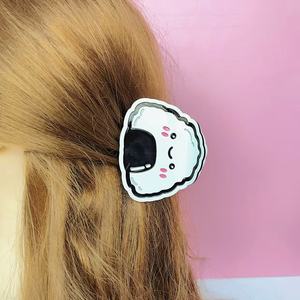 Pinza de pelo de acetato personalizada creativa Qianjin, diseño de bola de arroz de dibujos animados bonitos, accesorios personalizados para el cabello para mujeres y niñas - Product Image 3