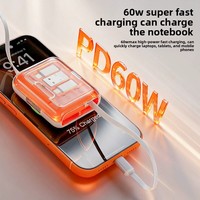 Kabel Kit USB-C/USB-A 60W PD Fast Charging yang Dapat Ditarik Ulang dengan Selubung PVC dan Konduktor Tembaga Murni untuk Power Bank & Ponsel