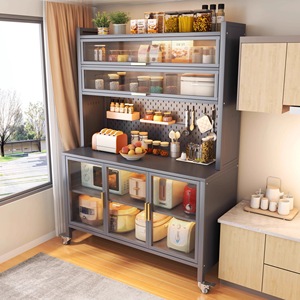 Meuble de salle à manger en acier sur mesure à 5 niveaux, buffet de salon au <span class=keywords><strong>design</strong></span> moderne, disponible en noir et blanc, mobilier de cuisine et de maison - Product Image 4