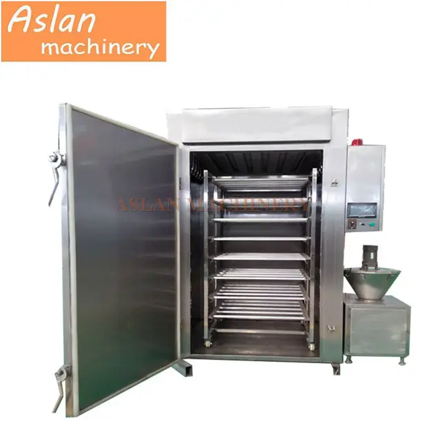 Automatic sausage smoking machine/50kg fish seafood Smoke dyer machine/smoked chicken duck steaming machine