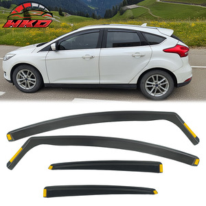 Viseras Laterales para Ventanas de Ford Focus 12-18 Sedán y Hatchback, Deflectores de PC Integrados en el Canal, Protección para Ventanas Laterales de Puertas de Automóviles - Product Image 1
