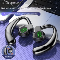 Nuevos Auriculares Bluetooth con Gancho para la Oreja, Sonido Estéreo de Alta Fidelidad, Estilo Deportivo y Profesional, Ultra Larga Duración en Espera, Universales para Todos los Teléfonos