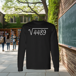 Camiseta de manga larga Meme Square Root 4489 con diseño matemático, talla unisex para adultos - Product Image 3