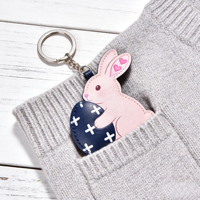 Nouvelle décoration de Pâques, porte-clés lapin et œuf pour enfants et décoration de fêtes, cadeau de Pâques personnalisé pour femmes et filles