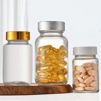 60 ml/75ml/100ml/120ml/150ml/200ml/250ml/300 ml/400ml/500ml/ml Pilule en verre transparent Vitamine Capsule Bouteille Bouteilles de médecine en verre