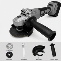 Meuleuse d'angle sans fil 20V, disque de 5 pouces, 1400W, 0-10000 tr/min, pour la découpe et le polissage des métaux
