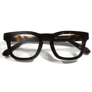 G6025 Grosir Mode Persegi Buatan Tangan Bingkai Optik Kacamata Kacamata Kacamata Kustom untuk Pria Wanita