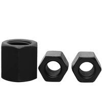 Mur Baut Hexagonal Baja Karbon Kekuatan Tinggi, Lapis Seng/Oksida Hitam Kelas 8 10 12 untuk Penggunaan Mesin & Konstruksi