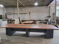 Table de conférence moderne et élégante, grande table de réunion pour 12 personnes, bureau de réunion