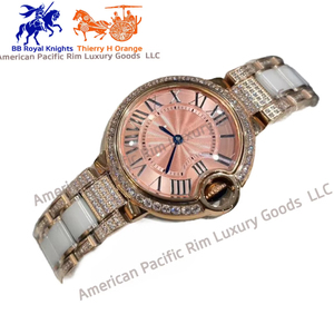 Reloj de Pulsera de Cuarzo Ronda de Lujo Informal para Mujer, Estilo Ejecutivo, Correa de Cuero Italiano y Acero Inoxidable, Resistente al Agua 10 Bar - Product Image 2