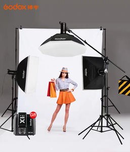 3x <span class=keywords><strong>Godox</strong></span> <span class=keywords><strong>SK400II</strong></span> Studio Flash Kit 1200Ws Studio stroboscopique lumière Bowens Mount Softbox avec grille en nid d'abeille Softbox supports de lumière - Product Image 2