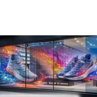 Film LED transparent holographique flexible pour vitrines de magasins de détail