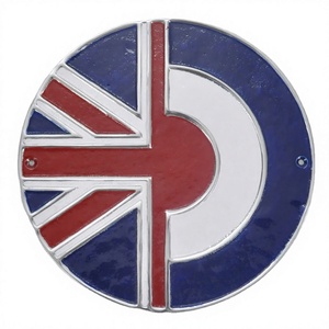 Cast Iron Round RAF Sign UK Flag Theme Handpainted Metal Sign Decorative RAF <b>Wall</b> Sign Custom Cabin Area Side Mount - Product Image 1