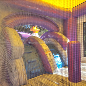 Château plein d'entrain gonflable commercial 31x13x15ft Bounce House Double Slide Combo Bounc Jump Hous avec ventilateur pour location de fête d'enfants - Product Image 5