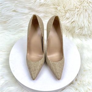 Pumps à talons aiguilles en sequins dorés avec empeigne en PU, doublure en cuir véritable, semelle en caoutchouc pour femmes, pour les soirées, les mariages et les événements festifs - Product Image 5