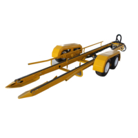 Remorque porte-balles à moteur pour le transport de foin, avec pompe et roulement, pour machines forestières, agricoles et de ferme