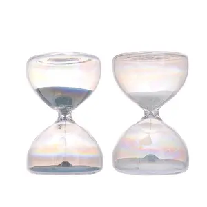 Moderne Stijl Zandloper Zandloper Aangepaste Uur Glas Kunst In Kom Vorm Zand Horloge Glas Voor Decoratie