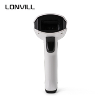 LONVILL Lector de Códigos QR Inalámbrico de Doble Modo 2.4G Bluetooth, Resistente a Caídas de 1.5m, IP54, para Puntos de Venta Minoristas
