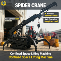 Grue araignée mini-grue sur chenilles de 1 à 16 tonnes de capacité, hauteur de levage maximale de 25 m, télécommande sans fil – Approvisionnement direct usine