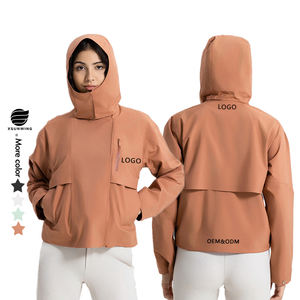 Xsunwing nouveau 100% Nylon course imperméable coupe-vent sport à capuche hiver <span class=keywords><strong>Anorak</strong></span> coupe-vent veste avec poches femmes WDQ039 - Product Image 1