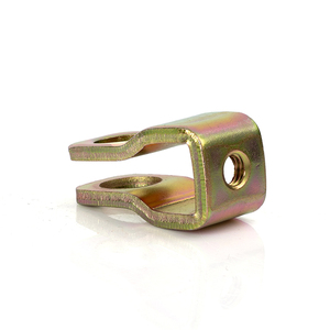 Connecteur en Y en acier de précision avec extrémité de <span class=keywords><strong>tige</strong></span> cylindrique, joint <span class=keywords><strong>à</strong></span> fourche plaqué zinc coloré estampé sur mesure avec filetage interne - Product Image 3