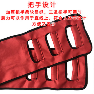Sangle de levage assistée réglable pour soins à domicile, support dorsal pour alités, rouge et noir, en polyester, avec attaches œil-œil - Product Image 4