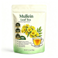 Sachets de thé à la molène pour les poumons, feuilles de molène compressées de qualité supérieure, tisane apaisante pour la gorge, soutien respiratoire
