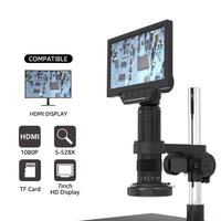 Microscope numérique électronique industriel, caméra HD 12x7 pouces 2 en 1, moniteur Usb