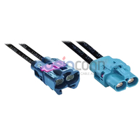 Arnés Automotriz de Alta Velocidad H-MTD de Doble Puerto, Codificación Macho E6S10V-1CAZ5-A a E6K10B-1CAZ5-Z, Ethernet 10G