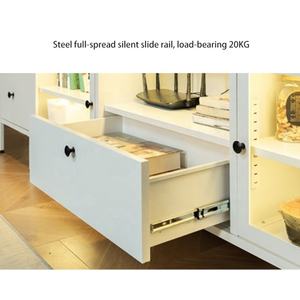 Verde porta in acciaio soggiorno mobili porta vetro TV Cabinet con un cassetto fabbrica diretta camera da letto a buon mercato arredamento - Product Image 6