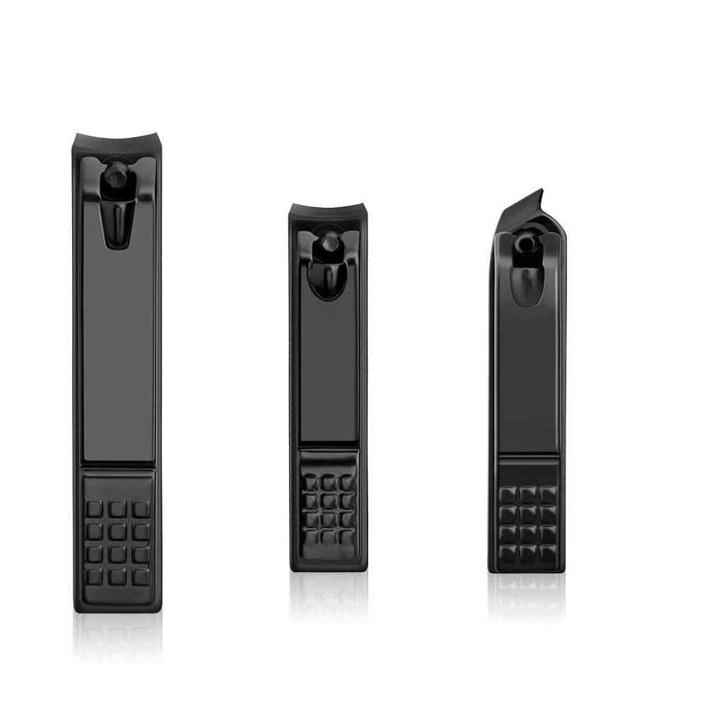 Оптовая продажа, портативные черные кусачки для ногтей, кусачки для ногтей из углеродистой стали