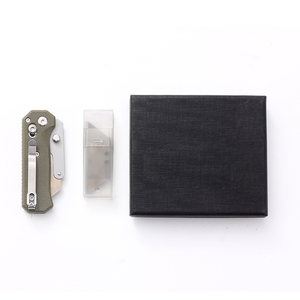 Couteau à lame rabattable au prix d'usine, fabriqué en acier au carbone à haute teneur en chrome, avec 10 lames de rechange dans un coffret cadeau noir pour la maison et les activités de plein air - Product Image 5