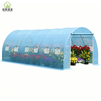Serre de jardin professionnelle à simple travée en acier galvanisé à chaud, avec protection UV, pour la culture de légumes
