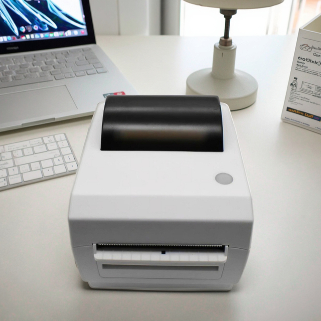 4 Inch Thermal Label Printer 110mm Barcode Shipping Printer with USB & Bluetooth Interface HS-K39