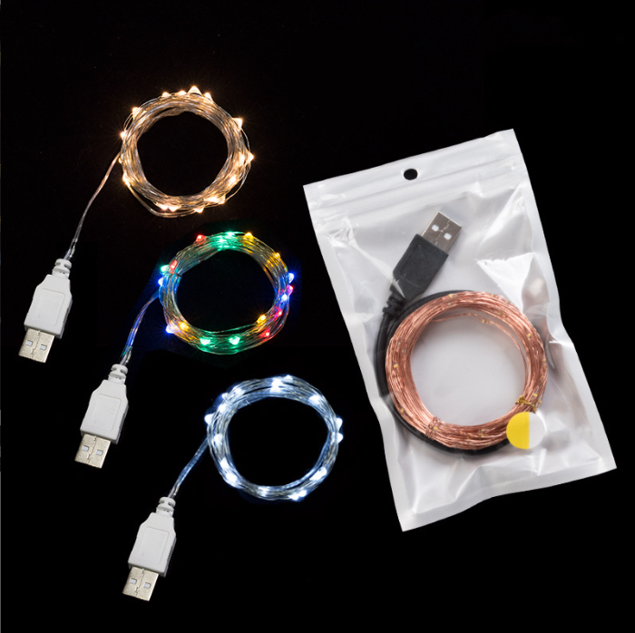 100 Led 10m Garland Fairy Christmas Light Warm White USB Powered Led Wedding Party Room Decoration Copper Wire String Lights