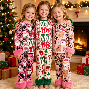 Ensembles de vêtements pour bébés filles, imprimés de vacances, sans manches, tendance, en spandex/coton biologique, soie de lait douce, de la boutique Trendyism - Product Image 1