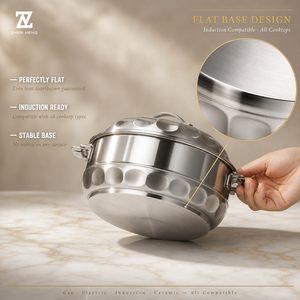<span class=keywords><strong>Set</strong></span> di <span class=keywords><strong>Pentole</strong></span> in Acciaio Inox Zhenneng, Varie Dimensioni per Zuppe e Stufati, Resistenti alla Ruggine, Ideali per Campeggio e Feste all'Aperto - Product Image 3