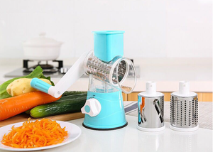 Mandoline manuelle multifonctionnelle en acier inoxydable, type tambour rotatif, pour couper, râper et trancher les légumes - Product Image 5