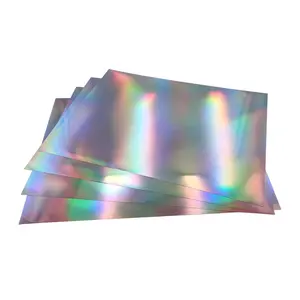 New Arrival Holographic Foil Rainbow Film PVC Sheet for Card Making